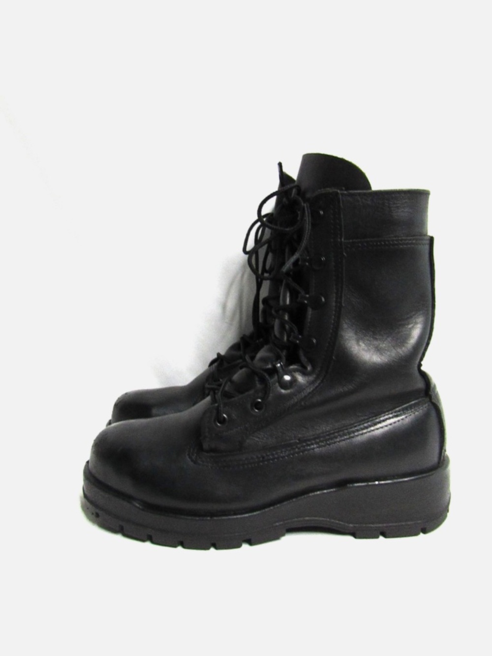 Belleville Mens Sz 8.5 M Black Leather Steel Toe Combat Tactical Work Boots